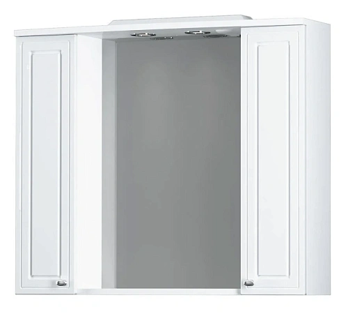 Зеркальный шкаф с подсветкой Damixa Palace One 85 см белый глянец - фото 2