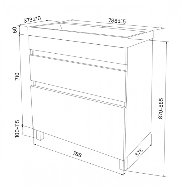 Тумба под раковину напольная IDDIS Zodiac 80 см белая ZOD8CBFi95 (детальная фотография), нет в наличии