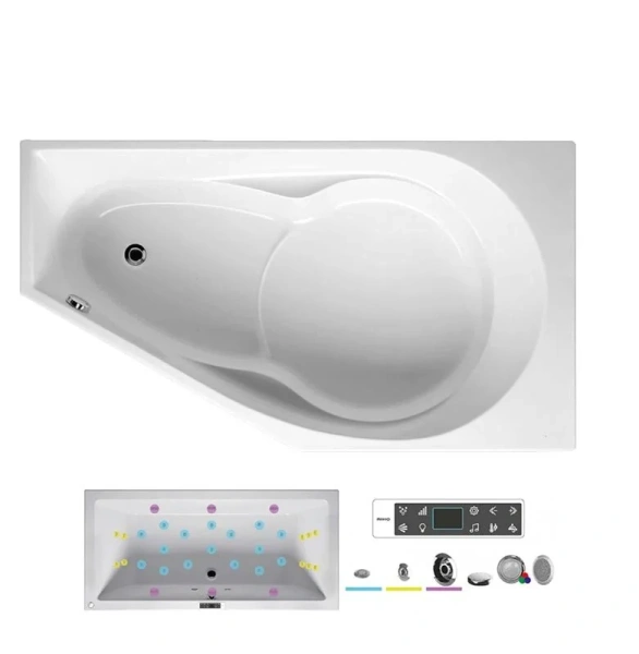 Ванна гидромассажная Riho Yukon 160 x 90 см, BLISS, левая/правая BA3400500000000_BLISS (детальная фотография)