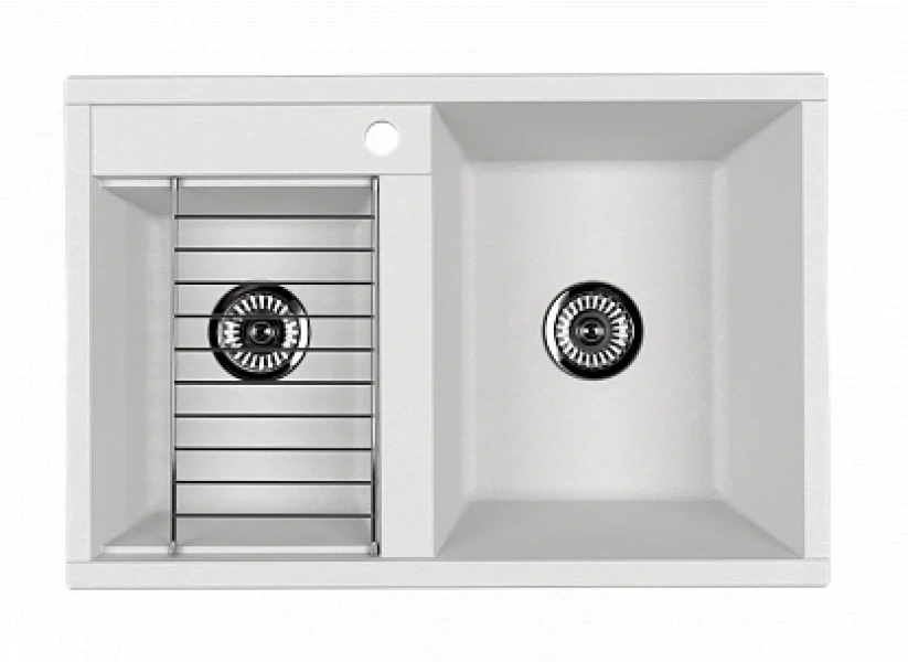 Мойка для кухни Акватон Делия 78 см жемчуг 1A723132DE240 (детальная фотография), с одной основной чашей