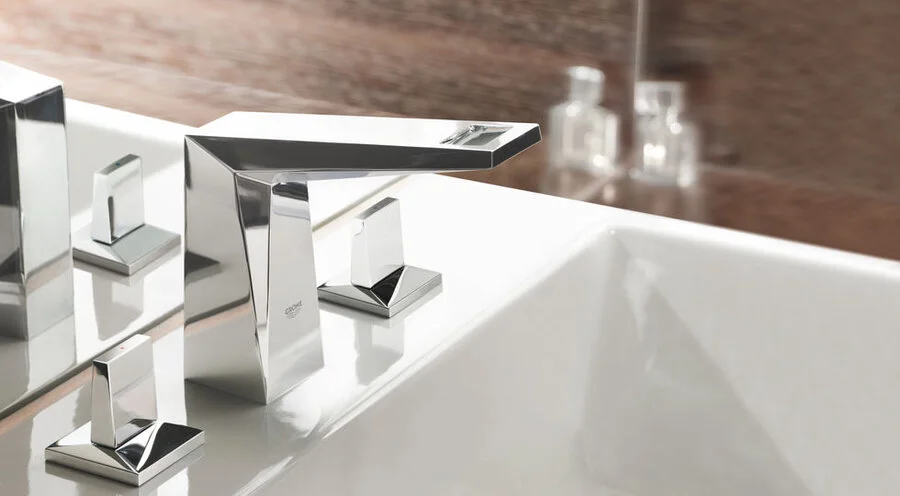 Смеситель для раковины Grohe Allure Brilliant 23033000 (детальная фотография), с 1 монтажным отверстием