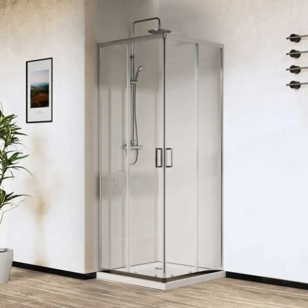 Душевой уголок Vincea City 90х90 см профиль хром, стекло прозрачное VSS-5CT900CL (детальная фотография)