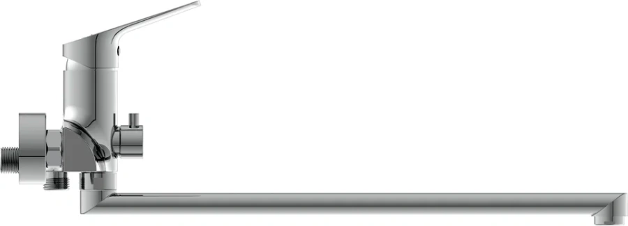 Смеситель для ванны Cersanit Flavis с длинным изливом 64093 (детальная фотография), из латуни, округлая форма