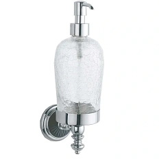 Дозатор для мыла Boheme Vogue хром/черный