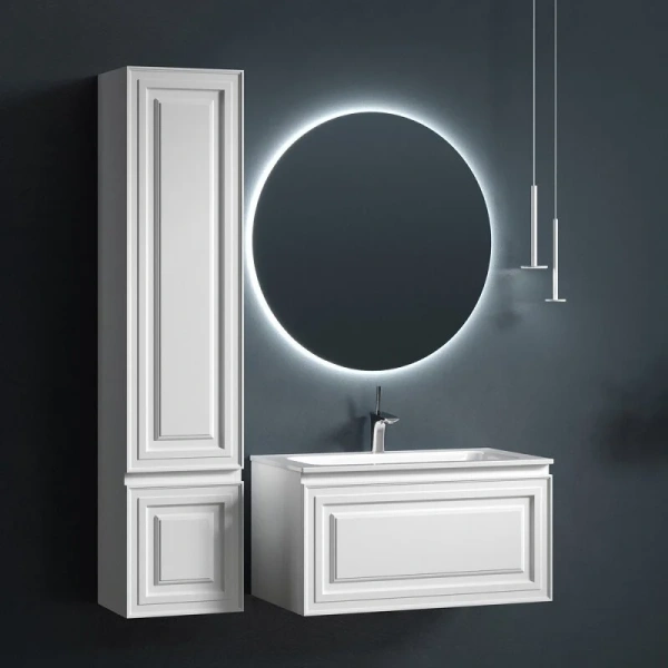 Тумба под раковину подвесная Sancos Very 80 см bianco VR80W (детальная фотография), комплект (набор)