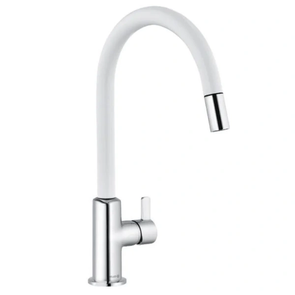 Смеситель для кухни Kludi Bingo Star белый матовый/хром 468519378 (детальная фотография), современные, hi-tech