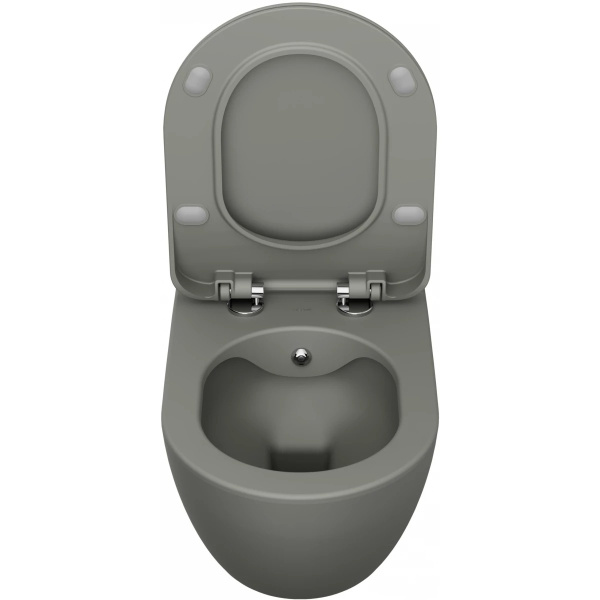 Унитаз подвесной Creavit Free холодный серый FE322-00CG00E-0000 (детальная фотография), подвесные, встраиваемые