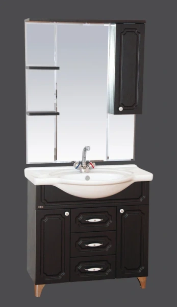 Зеркальный шкаф с подсветкой Misty Александра 85 см правый П-Але04085-052СвП (детальная фотография), нет в наличии