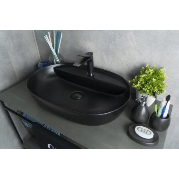 Раковина GID Lago Bm1346 61 см черная 53345 (детальная фотография), черные