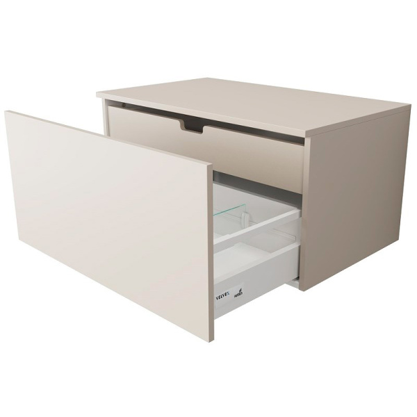 Тумба подвесная Velvex Unit 80 см шелк шампань tpUNI.80.H40.Y.VY-221 (детальная фотография), 80 см