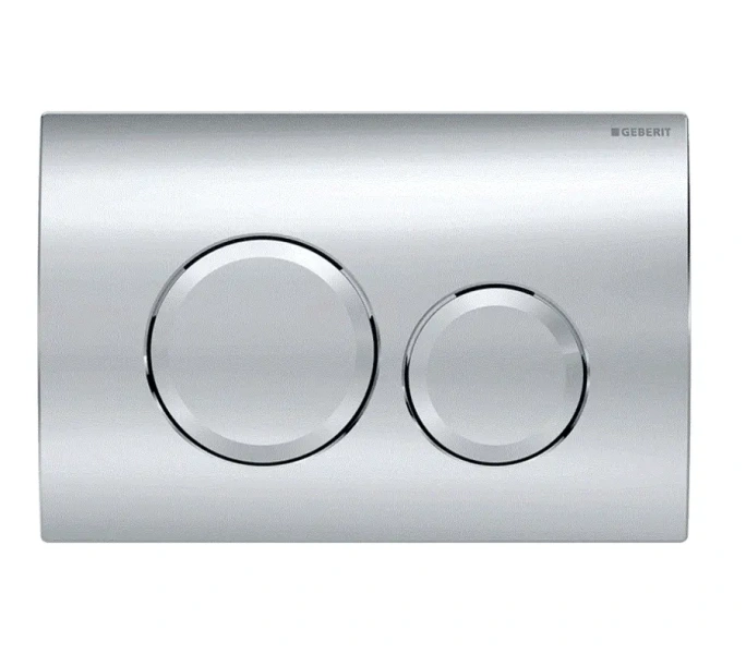 Инсталляция для унитаза Geberit Delta 20 с кнопкой хром 458.118.21.2 (детальная фотография), слив эконом-стандарт под две клавиши