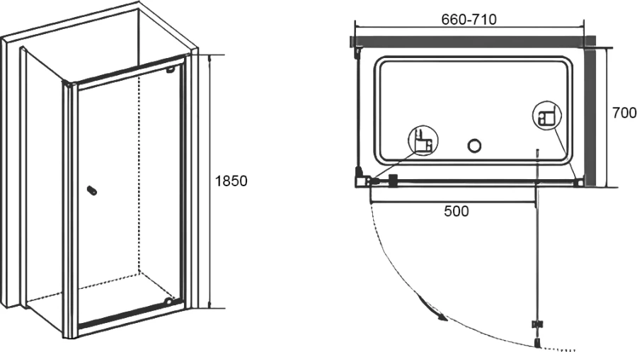 Душевой уголок RGW Passage RGW PA-35 70х70 04083577-011 (детальная фотография), 70x70