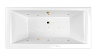 Ванна гидромассажная Whitecross Savia Duo Relax, 170 х 80 см, увеличенная толщина акрила, усиленная армировка, белый/золото, 0103.170080.100.RELAX.GL
