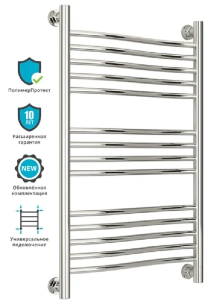 Полотенцесушитель водяной Сунержа Флюид+ 0222-8050 50х80 см лесенка (детальная фотография)