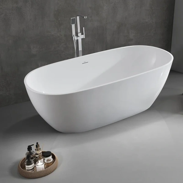 Ванна акриловая Abber AB9265-1.7 белая 170 x 80 см (детальная фотография), овальные