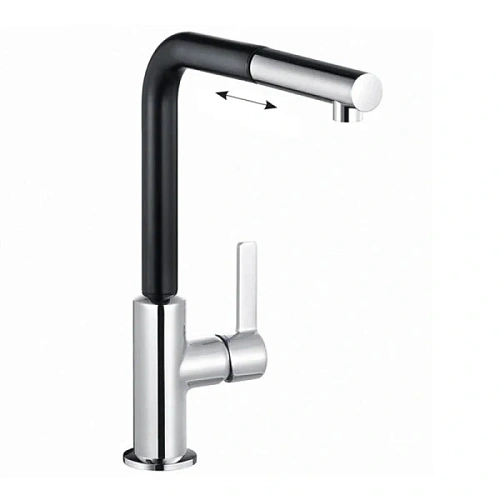 Смеситель для кухни Kludi L-ine хром/черный матовый - фото 2