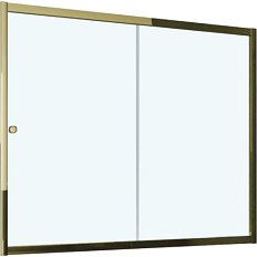 Душевая шторка на ванную профиль бронза стекло прозрачное Vegas-glass