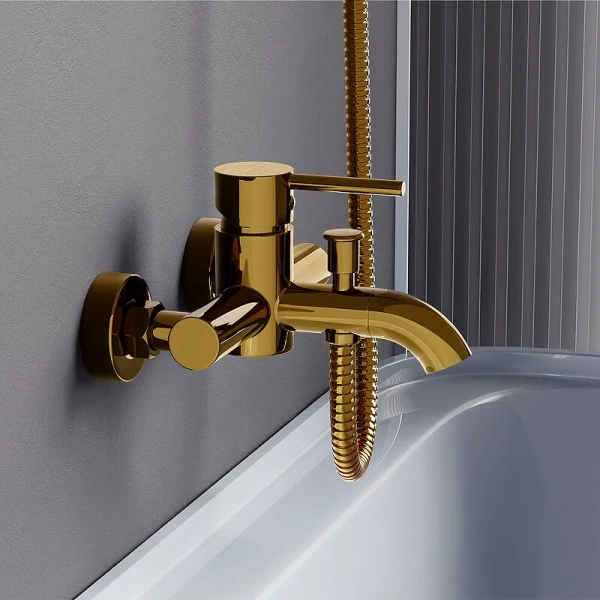 Смеситель для ванны Damixa Scandinavian Pure золото 361000600 (детальная фотография), золото