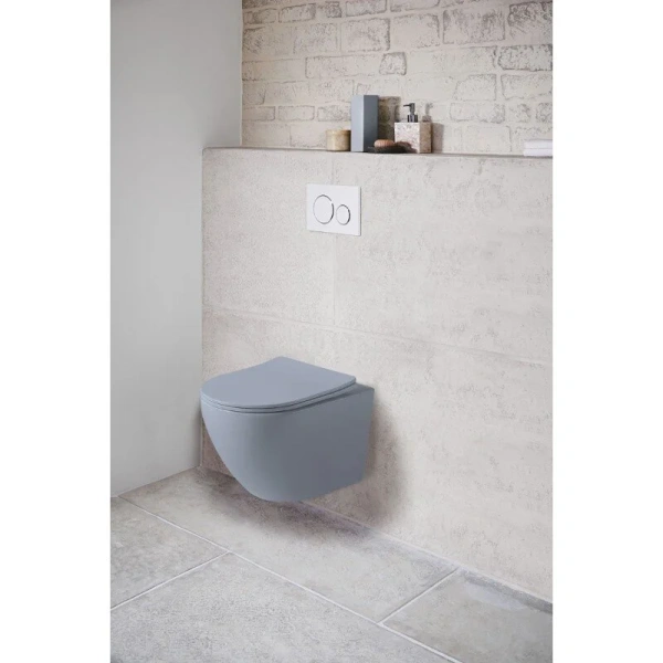 Унитаз подвесной Vincea Globo океан матовый VT1-14SMO (детальная фотография), без бачка, со скрытым бачком