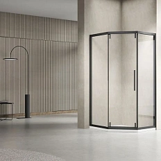 Душевой уголок Vincea Show 100х100 см профиль черный