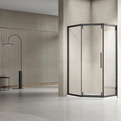 Душевой уголок Vincea Show 100х100 см профиль черный - фото 2