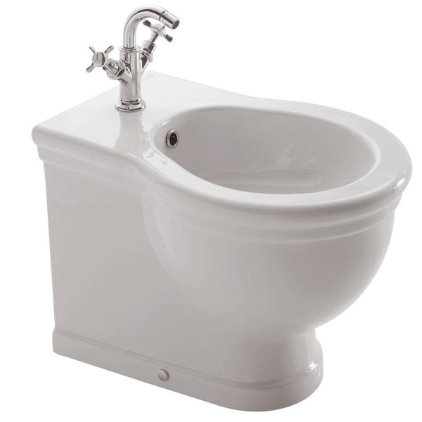 Биде напольное Globo Paestum 3 отверстия под смеситель PA027.BI (детальная фотография)