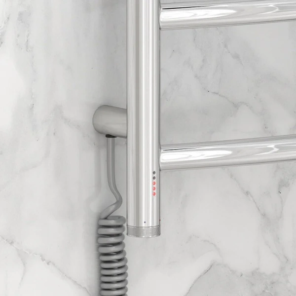 Полотенцесушитель электрический Сунержа Галант 4.0 1250 50х120 см перемычка выгнутая (детальная фотография), из нержавеющей стали, без полки, неповоротные, с терморегулятором 