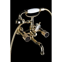 Смеситель для ванны Boheme Royal Cristal золото/черный