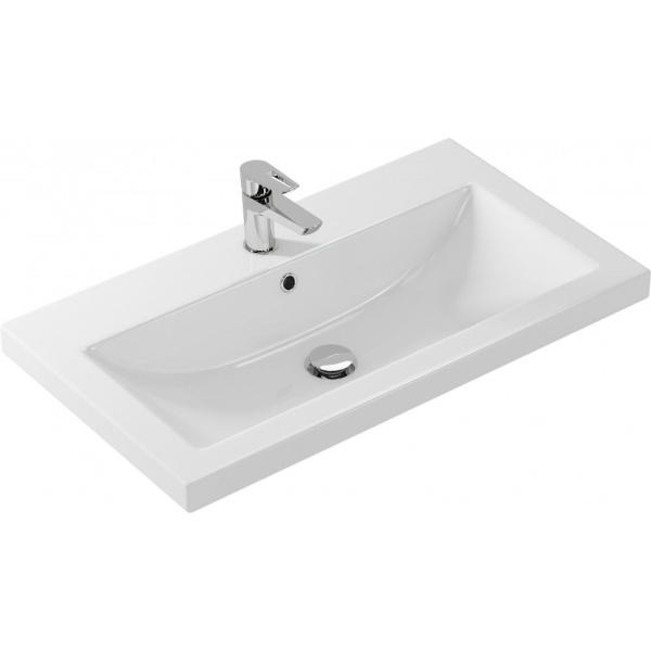 Раковина мебельная Misty Como 80 см встраиваемая S-UM-COM80/1-w (детальная фотография)