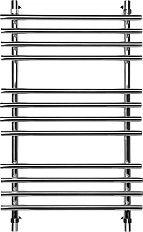 Полотенцесушитель водяной Ника Bamboo 100x60 см хром