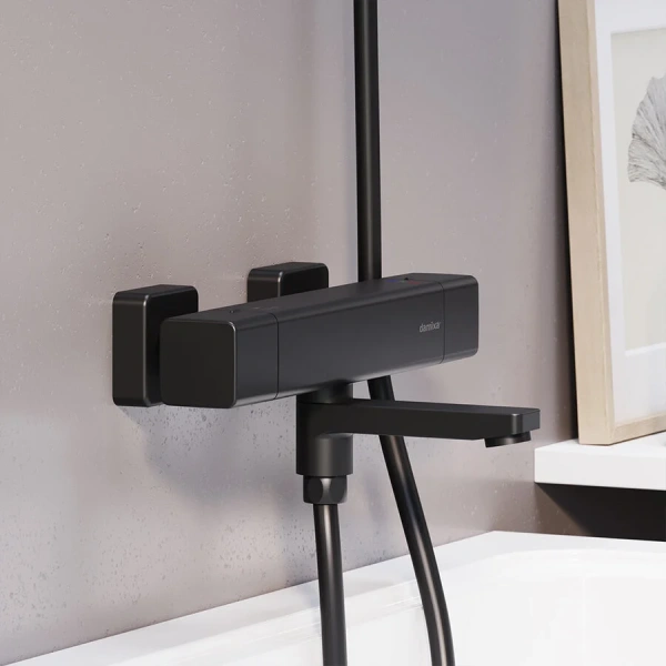 Смеситель для ванны Damixa Gala черный 533000300 (детальная фотография), современные, hi-tech