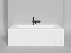 Ванна из искусственного камня Salini Orlando Vasta Kit 190x100 см S-Sense белая глянцевая