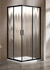 Душевой уголок Vincea Garda 90х90 см профиль черный, стекло шиншилла