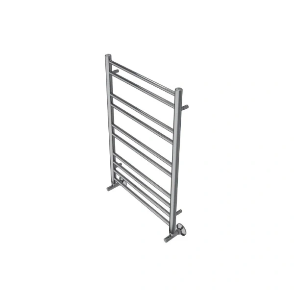 Полотенцесушитель водяной Акватек Либерти 50x80 см хром AQ RR1080CH (детальная фотография), для систем горячего водоснабжения, для систем отопления, с нижним подключением