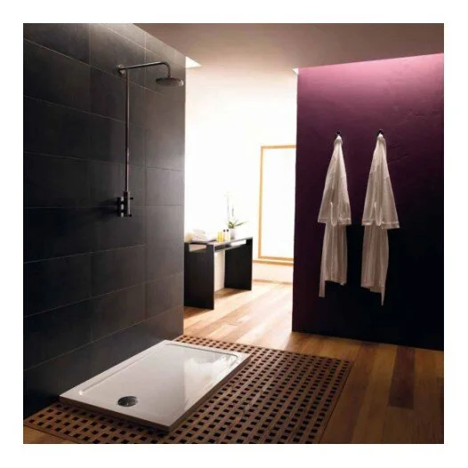 Душевой поддон Jacob Delafon Flight 160х90 см с антискользящим покрытием антрацит E62482-F-M53 (детальная фотография), низкие до 15 см