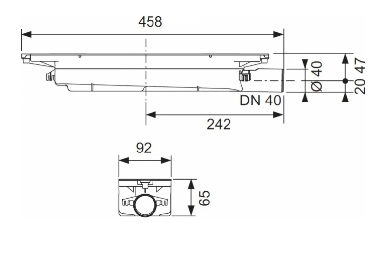 Сифон Tece TECEdrainprofile низкий 673001 (детальная фотография), в наличии
