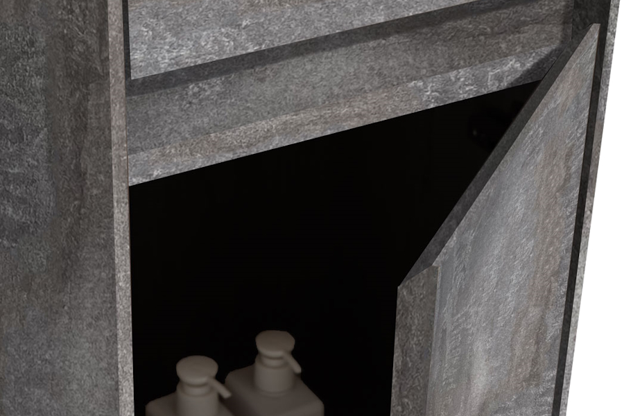 Шкаф-пенал подвесной Vincea Chiara/Luka 35 см G.Stone VSC-2CL150GS (детальная фотография), 35 см