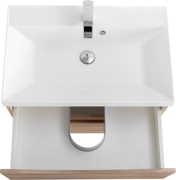 Тумба под раковину подвесная BelBagno Marino 60 см rovere bianco MARINO-600-2C-SO-WO-P (детальная фотография), светло-коричневая