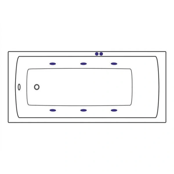 Ванна гидромассажная Excellent Aquaria Soft 140 x 70 см, белый/хром, WAEX.AQU14.SOFT.CR (детальная фотография), с гидромассажем