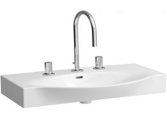 Раковина Laufen Palace 90 см с тремя отверстиями для смесителя 8.1170.2.000.108.1 (детальная фотография)