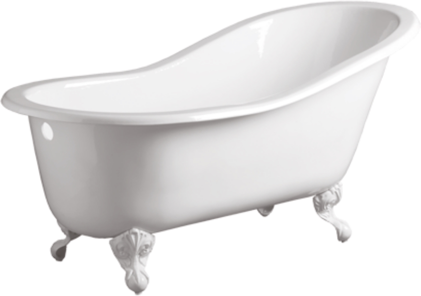 Ванна чугунная Simas Vasche 30100, 30101 (детальная фотография), овальные, асимметричные