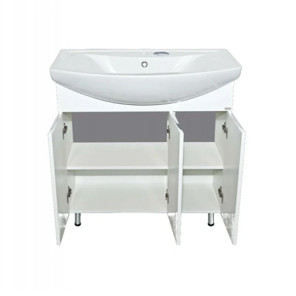 Тумба под раковину напольная Misty Лаванда 105 см белая Э-Лав01105-011Пр (детальная фотография), современная, hi-tech