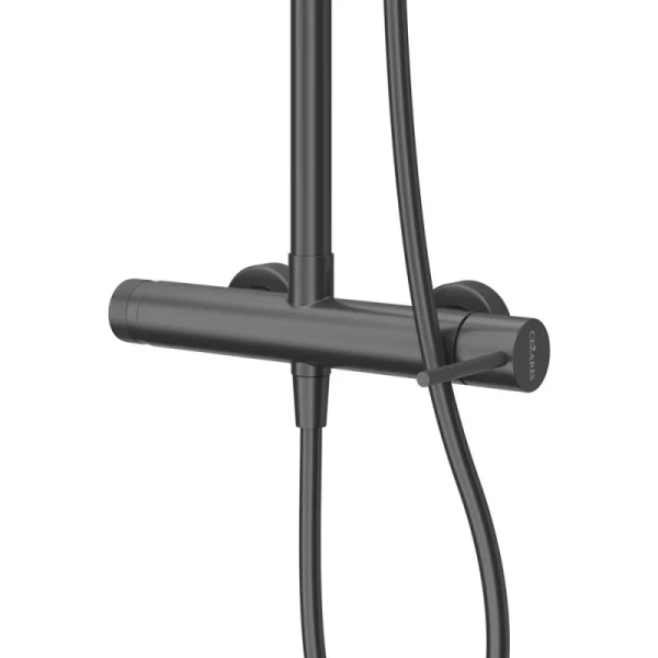 Душевая стойка Cezares Relax черный матовый RELAX-CD-NOP (детальная фотография), с тропическим душем