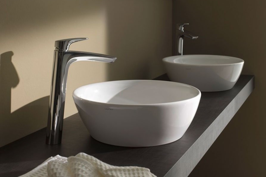 Раковина Laufen Pro 42 см без отверстия перелива 8.1296.2.000.112.1 (детальная фотография), накладные (на столешницу), пристенные