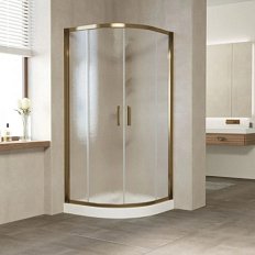 Душевой уголок профиль бронза стекло шиншилла Vegas-glass