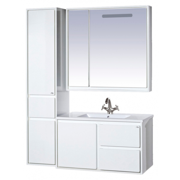 Шкаф-пенал подвесной Misty Барселона 35 см белый, левый П-Брс05035-0111ЯЛ (детальная фотография), по запросу