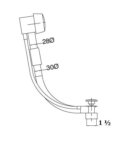 Слив-перелив Migliore Ricambi хром ML.RIC-20.708.CR (детальная фотография), полуавтомат