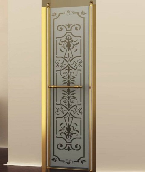 Душевая дверь Romance Collection Bristol BL.S3.70.REV (детальная фотография), классические, ретро, декорированные