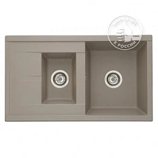 Мойка для кухни Акватон Делия 87 см серый шелк