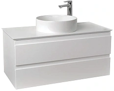 Тумба под раковину подвесная Jacob Delafon Madeleine 100 см с подсветкой, белая матовая